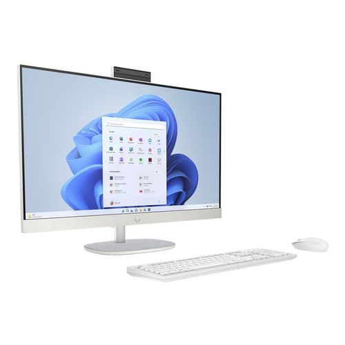 PC tout-en-un HP 27-cr0042nf - AMD Ryzen 5 7520U - 27" Full HD 1920 x 1080 - 16 Go LPDDR5-SDRAM - 512 Go SSD - Windows 11 Home - Wi-Fi 6 (802.11ax) - Blanc