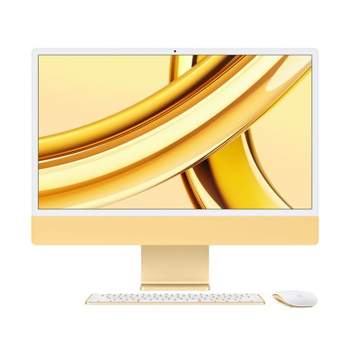 iMac 24'' 512 Go SSD 8 Go RAM Puce M3 CPU 8 coeurs GPU 10 coeurs Jaune