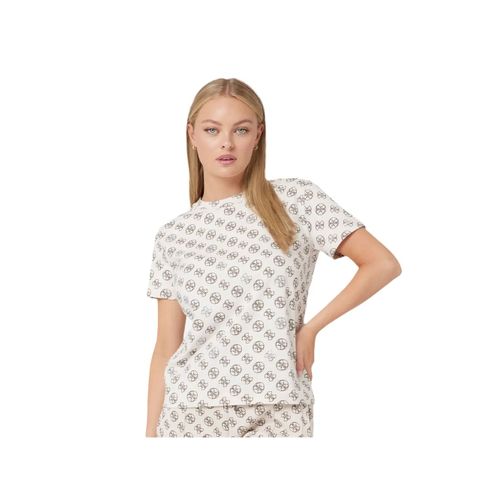 T Shirt Guess Multi 4g Femme Blanc