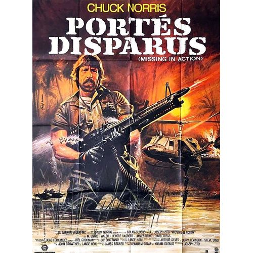 *** Portes Disparus De Joseph Zito - 1984 - Chuck Norris  -   Affiche De Cinéma Originale - 120   X 160 (Mascci) - Très Bon Etat ***