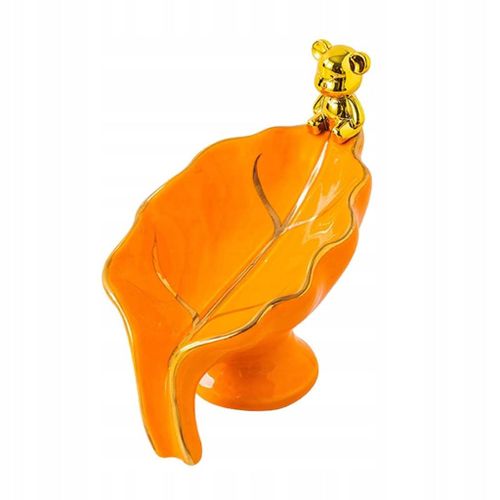 Distributeur De Savon Auto-Drainant Éponge De Table Décorative Golden Bear Orange