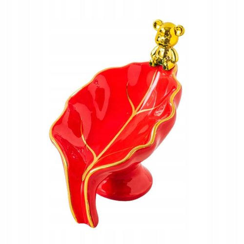 Distributeur De Savon Auto-Drainant Couvercle Éponge Décoratif Golden Bear Red