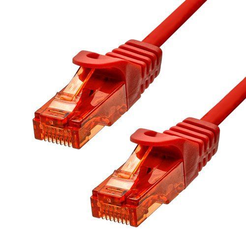 ProXtend - Cordon de raccordement - RJ-45 (M) pour RJ-45 (M) - 30 cm - 6 mm - UTP - CAT 6 - sans halogène, sans crochet, bloqué - rouge