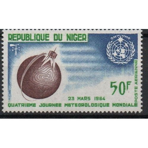 Niger Timbre Journée Météorologique Mondiale 1964