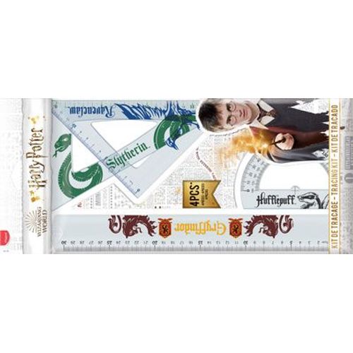 Kit De Traçage Maped Harry Potter 4 Pièces - 2 Équerres + 1 Règle + 1 Rapporteur