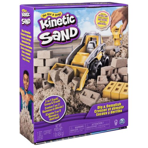 Kinetic Sand Coffret Chantier Creuser Et Demolir 454 G Kinetic Sand
