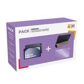 Pack Tablette Tactile Samsung Galaxy Tab A9 8,7 Wi-Fi 64 Go Graphite + Book Cover Noir + Verre trempé