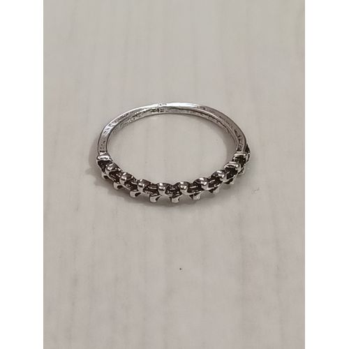 Bague Métal Argenté,Plante,Taille 16.56 Mm