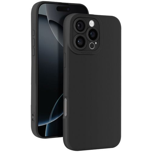 Coque Pour Iphone 16 Pro Silicone Lisse Bloc Caméra Protégé Noir