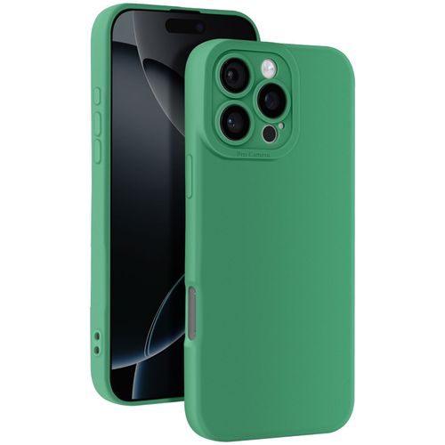 Coque Pour Iphone 16 Pro Silicone Lisse Bloc Caméra Protégé Vert