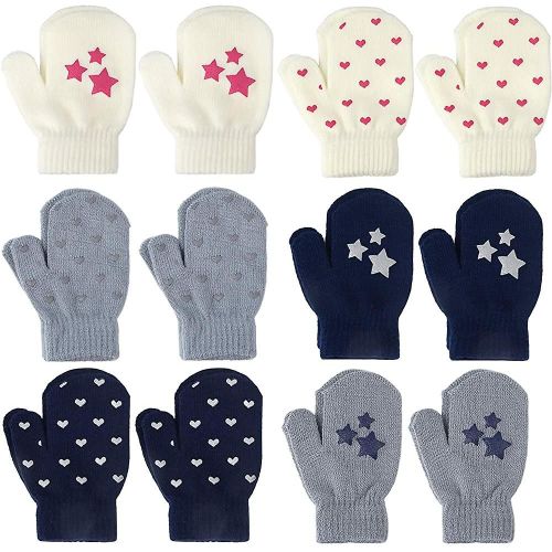 12 Paires Toddler Stretch Soft Knitted Mittens Boys Girls Gants D¿Hiver