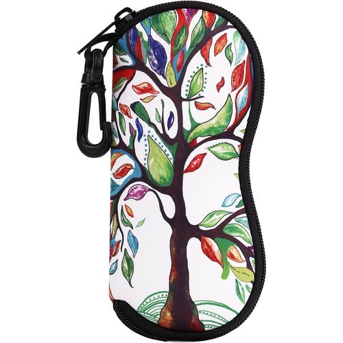 Housse à lunettes, Soft Zippered Neoprene Lunettes de soleil Pochette Housse de protection Lunettes Cadeau