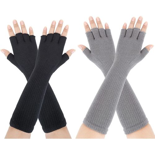 Mitaines D¿Hiver - Manchettes En Tricot Extensible (2 Paires)