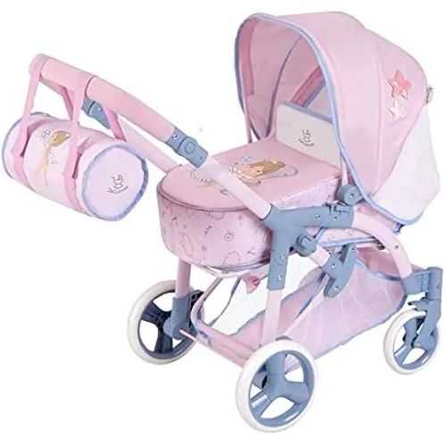 Poussette Pour Poupées Gala 3x1 - Decuevas Toys - Convertible En Chaise Et Nacelle - Rose