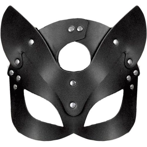 Masque De Chat En Cuir Pour Femmes - Masque De Mascarade Pour Femmes Avec Un Design De Chat