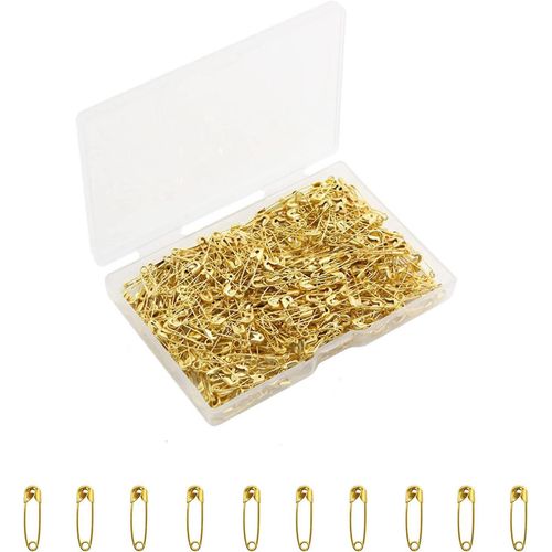 Épingles De Sûreté En Or, Petites Épingles De Sûreté Pour Vêtements, Mini Épingles De Sécurité En Métal De 19 Mm (120pcs / Boîte)