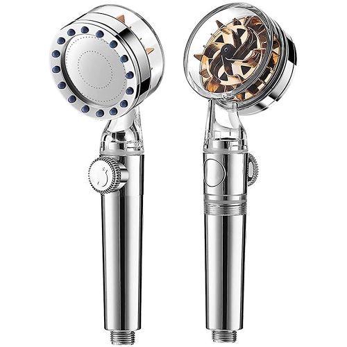 Tête de douche haute pression Turbo Fan portative, peut pivoter à 360 degrés