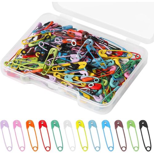 120pcs Épingles À Nourrice Avec Étui Transparent, 19mm Épingles À Nourrice Assorties Petit Coloré