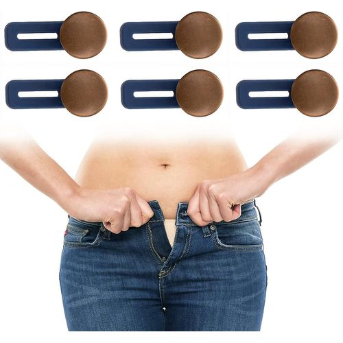 Prolongateur De Bouton Pour Pantalon De Jeans - 6 Pcs Remplacement Elastic Spring Copper Metal Boutons