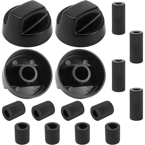 Bouton d¿interrupteur de commande de four noir avec 12 adaptateurs