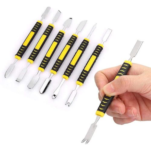 6 en 1 Acier au carbone Outils de réparation électronique Ouverture Pry Tool Kit avec deux extrémités