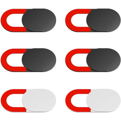 Webcam Cover Slide 6 Pack, Laptop Camera Cover Slide Ultra Mince avec chiffon propre
