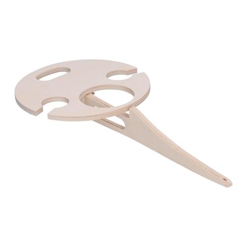 Table De Pique-Extérieure Portable Pliant Vin Porte-Verre Rack Table En Bois Pour Camping Voyagetable Ronde