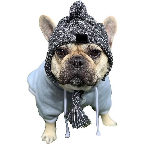 Chapeaux Pour Animaux De Compagnie, Chapeaux De Chien Almi Avec Trous D¿Oreille Chaud Hiver Chat Tricot Casquettes Coupe-Vent Chien