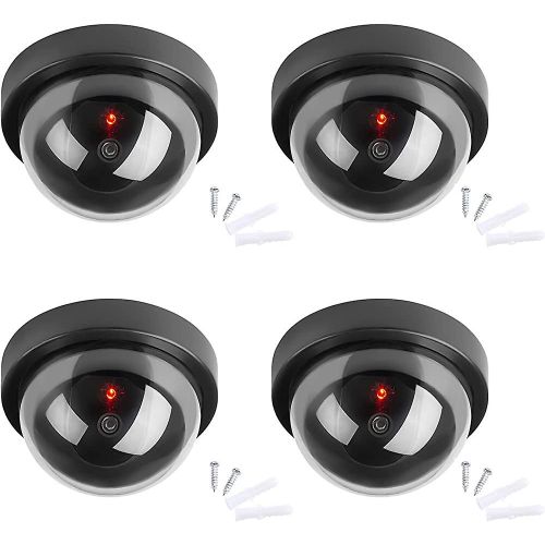 Caméra factice ronde Cctv Caméra de surveillance Caméra de sécurité avec LED clignotante