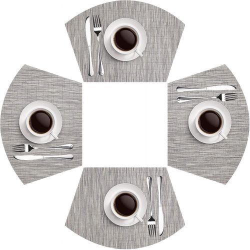 Set De 4 Sets De Table Wedge - Sets De Table Antidérapants Résistants À La Chaleur (Gris)