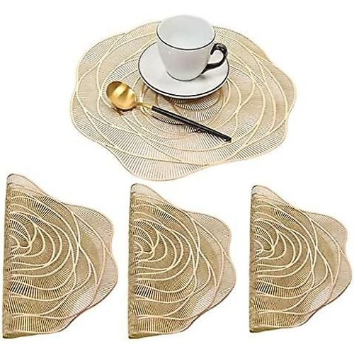 Lot De 4 Sets De Table Rose Lavables Résistants À La Chaleur - Sets De Table En Vinyle