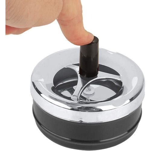 Cendrier en métal - Cendrier Extérieur Extérieur Cendrier Cendrier en Métal Câblage Rond Push Cadeau