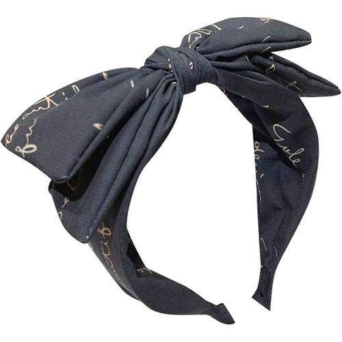 Hair Hoop Printed Bow Tie Hair Band Vintage Big Bow Hairband Pour Almi Women Sports Gift