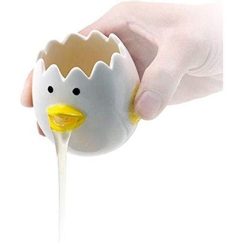 Séparateur D¿Oeufs De Nouveauté, Céramique Almi Vomissements Jaune D¿Oeuf De Poule Séparateur Blanc, Cadeau