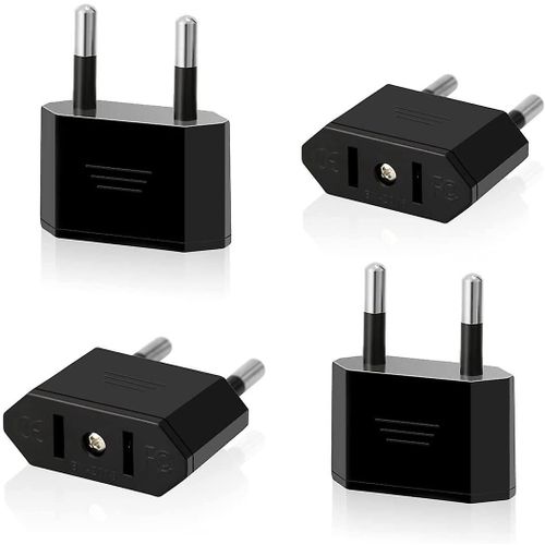 Pack De 4 Us To Eu Travel Sockets Usa Plug To 2 Pin Euro / Allemagne Plug America