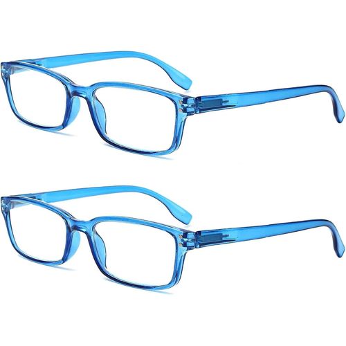 Lunettes De Lecture D¿Ordinateur Bloquant La Lumière Bleue - Paquet De 2, Lunettes De Vue De Mode À Charnière À Ressort 