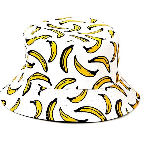 Almi Unisexe Fruit Print Bucket Hat Summer Fisherman Cap Outdoor Reversible Packable Gift
