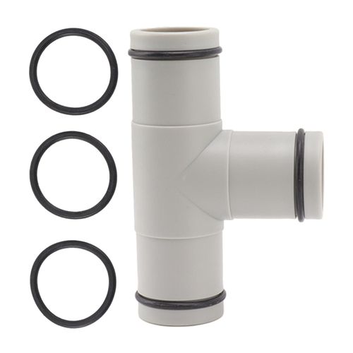 Vanne de piston de tuyau en forme de T 1.25in Valve de piston de tuyau double divisé en plastique pour piscine hors sol