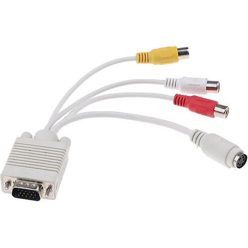 Adaptateur de câble Vga vers RCA pour téléviseur - Connecteur Vga Rca