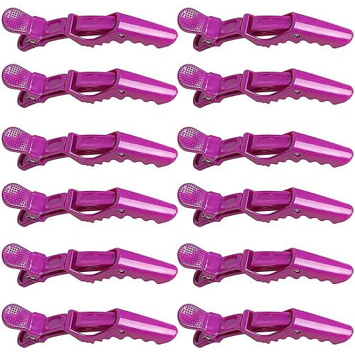 12 Pcs Crocodile Hair Clips, Coiffure Positionnement Hair Clip Barber Clip