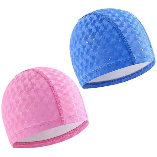 2pcs Bonnet De Bain Léger Chapeau De Bain Confortable Sans Glissement Bonnet De Bain Pour Femmes Hommes Enfants 