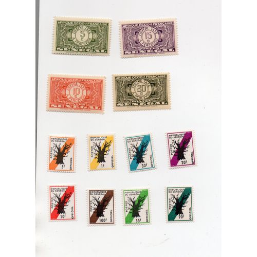 Sénégal- Lot De 12 Timbres Neufs- Timbre Taxe