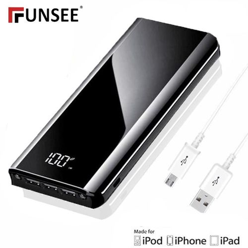 Funsee 50000mah 3usb Batterie Externe Portable Ultra-Mince Powerbank Pour Tous Les Téléphones Mobiles (Noir)