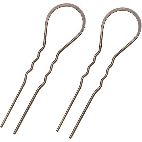 Almi 10pcs U Shaped Hair Pins Métal Bun Hair Pins Wavy Pin Hair Clips Pour Femmes Filles Cadeau