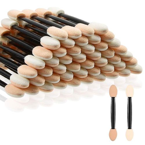 Applicateurs De Fard À Paupières, 50pcs Applicateur De Fard À Paupières Double Face Maquillage Pour Les Yeux 