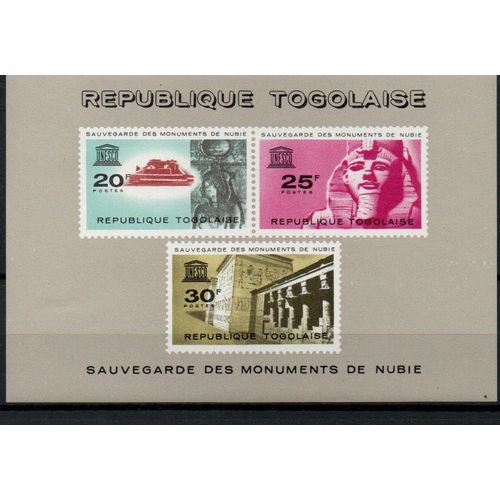 Togo Timbre Sauvegarde Des Monuments De Nubie