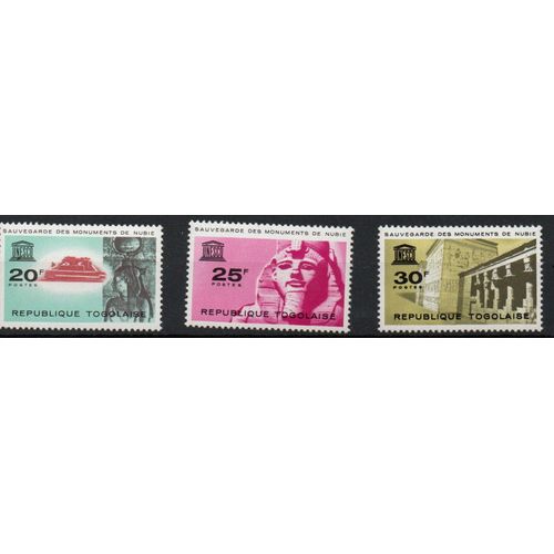 Togo Timbres Sauvegarde Des Monuments De Nubie