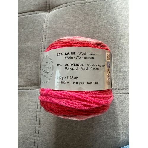 Phildar Phil Cakes Framboise Pelote Laine/Acrylique Framboise