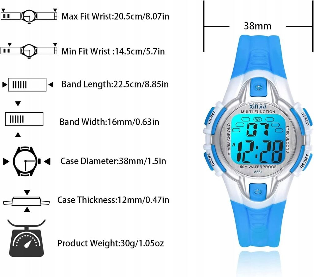 Montres Numriques Pour Enfants Pour Garons, 7 Couleurs