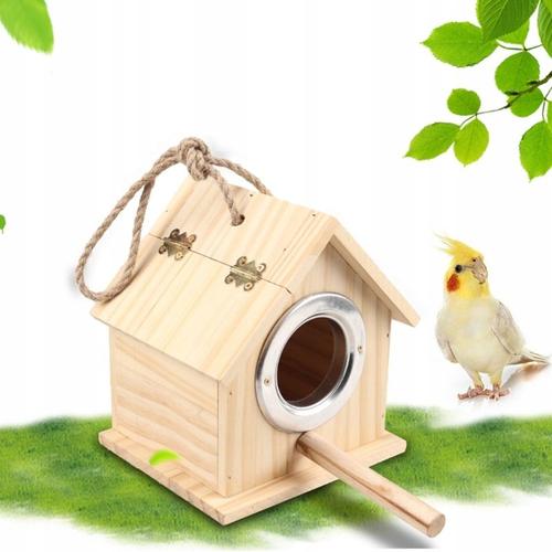 Maison d'oiseau en bois Pet perruche perruche coq